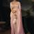 pink madhurai silk blend saree with bids moti heavy work