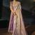 rose gold tanchoi silk blend saree with jari cut dana moti and emerald heavy hand work and 1 extra dupatta