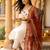White embroidered silk blend kurta trouser dupatta set