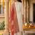 White embroidered silk blend kurta trouser dupatta set