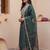 Green embroidered liva kurta trouser dupatta set