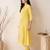Yellow embroidered pure cotton kurta trouser dupatta set
