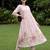 Pink embroidered pure cotton kurta trouser dupatta set