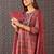 Orange printed pure cotton kurta trouser dupatta set
