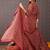 Orange printed pure cotton kurta trouser dupatta set
