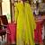 Green embroidered chinon kurta trouser dupatta set
