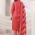 Maroon printed pure cotton kurta trouser dupatta set