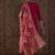 Pink embroidered silk blend kurta trouser dupatta set