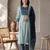 Sea green printed pure cotton kurta trouser dupatta set