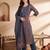 Blue printed pure cotton kurta trouser dupatta set