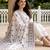 White embroidered pure cotton kurta trouser dupatta set