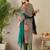Multicolor printed pure cotton kurta trouser dupatta set