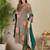 Multicolor printed pure cotton kurta trouser dupatta set