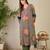 Multicolor printed pure cotton kurta trouser dupatta set
