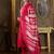 Pink embroidered viscose rayon kurta trouser dupatta set