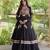 black cotton silk embroidered designer lehenga-choli upto 42