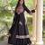 black cotton silk embroidered designer lehenga-choli upto 42