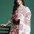Maroon printed pure cotton kurta trouser dupatta set