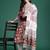 Maroon printed pure cotton kurta trouser dupatta set