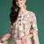 Mauve printed pure cotton kurta trouser dupatta set