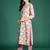Mauve printed pure cotton kurta trouser dupatta set