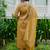 Yellow embroidered liva kurta trouser dupatta set