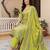 Green printed pure cotton kurta trouser dupatta set