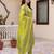 Green printed pure cotton kurta trouser dupatta set