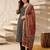 Black printed pure cotton kurta trouser dupatta set
