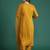 Mustard embroidered silk blend kurta trouser dupatta set