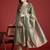 Green embroidered liva kurta trouser dupatta set