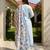 Blue self design cotton blend kurta trouser dupatta set