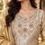 Golden banarasi viscose palazzo suit set