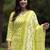 Green printed pure cotton kurta trouser dupatta set