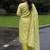 Green printed pure cotton kurta trouser dupatta set