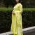 Green printed pure cotton kurta trouser dupatta set