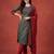 Green printed pure cotton kurta trouser dupatta set