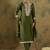 Green embroidered silk blend kurta trouser dupatta set