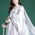 White printed pure cotton kurta trouser dupatta set