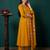 Mustard printed pure cotton kurta trouser dupatta set