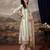 Off white printed pure cotton kurta trouser dupatta set