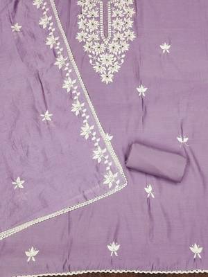 floral embroidered unstitched dress material 3
