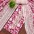 Women Pink Printed Floral Dress Material