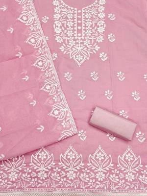 Embroidered Unstitched Dress Material 3