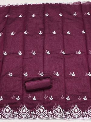 embroidered unstitched dress material 4