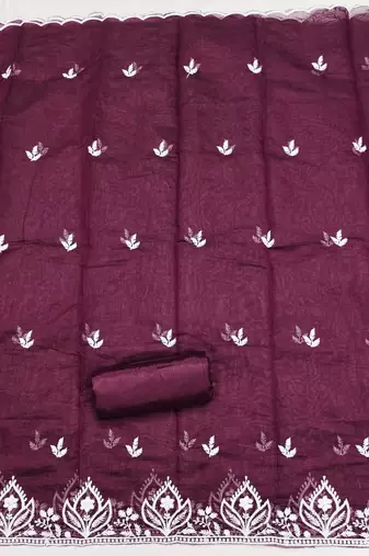 embroidered unstitched dress material