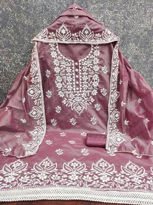 Embroidered Unstitched Dress Material 2