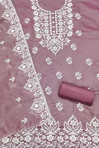 embroidered unstitched dress material