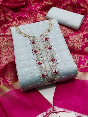 woven design unstitched dress material 1