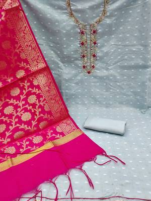 woven design unstitched dress material 2